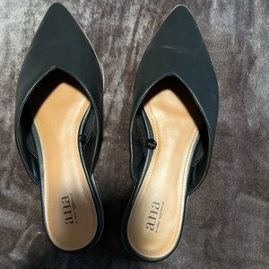 Ana Black Mules Size 8.5